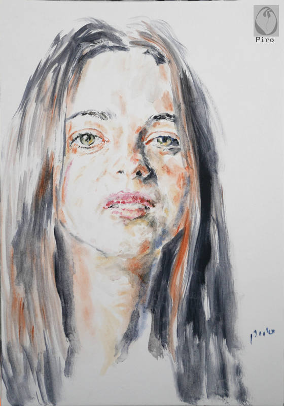 oil on paper - olio su carta di Piro